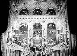 Interior of the Paris Opera House from the 1925 production of The Phantom of the Opera.